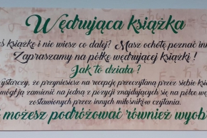 Plakat przedstawiający zasady wymiany książek